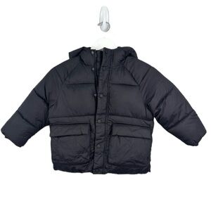 Zara Kids Toddler Black Puffer Winter Zip Coat Size 4-5 years‎